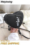 Weiyinxing Love Heart Shape Shoulder Bags For Women 2023 Luxury Designer Leather Handbags Brand Female Chain Crossbody Purse Bag