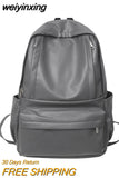 weiyinxing Capacity Leather Women Backpack Men Travel Backpacks High Quality BookBags Mochilas School Backpack for College Students