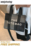 weiyinxing Patchwork Denim Tote Bag Designer Letters Women Handbags Luxury Shoulder Crossbody Bags Casaul Big Shopper Purses 2023