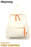 Weiyinxing Green Solid Color College Backpack Trendy Girl Boy Travel School Bag Cool Men Women Leisure Fashion Male Female Book Bags