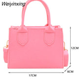 Weiyinxing Handbags Small Tote Female Travel Top Handle Bags for Women Shopping Leisure Phone Bag Birthday Party Gifts