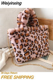 Weiyinxing Bag animal print leopard bag women ladies winter warm crossbody bags famous Brand Large Capacity shoudler Clutch 2023 new