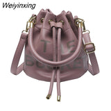 Weiyinxing Drawstring The Bucket Bag Brands Women's Handbags Candy Color Shoulder Crossbody Bag Designer Bags for Women 2023 Tote