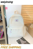 weiyinxing New Waterproof Nylon Women Backpack Female Solid Color Portable Travel Bag Teenage Girl Kawaii Schoolbag Korean Bookbag