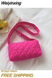 Weiyinxing Fashion Space Pad Cotton Women Shoulder Bags Winter Nylon Padded Quilted Shopper Bags Female Casual Crossbody Bags Handbags