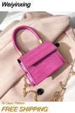 Weiyinxing Pattern Pink Crossbody Bag for Women Fashion All-match Female Chain Shoulder Bags Mini Purses Handbags Designer Bags