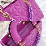 Weiyinxing Women Bags Chain Handbags Fashion Shoulder Bag Luxury Crossbody Bags for Girls 2023 Designer PU Flap for Female Messenger Bag