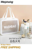 Weiyinxing Bag Organizer Cosmetic Bag Large Capacity Wash Gargle Waterproof Bath Translucent Frosted Receive Package Customization