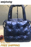 weiyinxing Space Pad Cotton Women Handbags Designer Shoulder Bags Nylon Down Feather Crossbody Bag Large Capacity Tote Shopper Purse