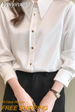 Weiyinxing Sleeve Office Lady White Blouse Shirt Tops Women Turn Down Collar Blouse Women Blusas Mujer De Moda 2023 Blouses Blusa E313