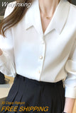 Weiyinxing Sleeve Chiffon Blouse Shirt Blouse Women Blusas Mujer De Moda 2023 Turn Down Collar Office Blouse Tops Women Blouses E233