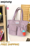 weiyinxing Fashion Women Shoulder Bag for College Girls Bookbag Cute Casual Waterproof Make Up Bag Kawaii Summer Sweet Schoolbag