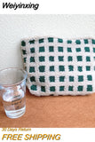 Weiyinxing Color Women's Small Storage Bag Retro Plaid Ladies Plush Clutch Handbag Wallet Casual Daily Female Purse Shopping Bags