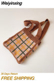 Weiyinxing Knitting Children Small Shoulder Bags Boys Girls Retro Messenger Crossbody Bag Cute Baby Kids Purse Handbags Wallet Pouch