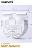 Weiyinxing Summer New Straw Bags for Women High Quality Handmade Woven Ladies Handbags Bohemian Travel Beach Totes Clutch Bag Female
