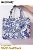 Weiyinxing Designer Handbags for Women 2023 Shoulder Bag Fashion Jacquard Embroidery Shopper Brand Designer Travel Beach Totes Bags