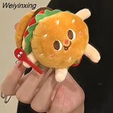 Weiyinxing Japanese Cartoon Food Pendant Kawaii Fries Hamburger Shoulder Bag Pendant Keychain Gift Toys