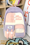 weiyinxing Kawaii Teens Girls Bookbag Leisure Lovely Female Shoulder Travel Bag College Schoolbag Fashion Cute Laptop Backpack