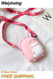 Weiyinxing Gel Children's Mini Coin Purse Handbags Cartoon Fruit Girls's Crossbody Bag for Boys Kids Cute Small Shoulder Bags Wallet