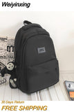 Weiyinxing Women's Backpack Solid Color Female Multi-pocket Casual Man Travel Bag High Quality Schoolbag for Teenage Girl Book Knapsack
