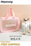 Weiyinxing Bag Organizer Cosmetic Bag Large Capacity Wash Gargle Waterproof Bath Translucent Frosted Receive Package Customization