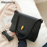 Weiyinxing Hot Fashion Solid Pu Leather Shoulder Bags for Women New Luxury Designer Female Elegant Lady Handbag Crossbody For Girls