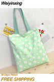 Weiyinxing Daisy Flower Women Nylon Shoulder Bags Female All-match Shopping Bag Casual Tote Student Girls Daily Books Handbags