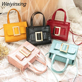 Weiyinxing Women Shoulder Crossbody Bags PU Leather Luxury Messenger Bag Female Small Square Bag Crocodile High Quality Handbags for Women