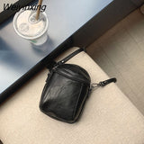 Weiyinxing Women Shoulder Bags Fashion Female Zipper Handbags Large Capacity Genuine Leather Handbags Crossbody Bags for Women Phone Purse