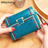 Weiyinxing Women Wallet Coin Pocket 2023 New Hasp Zipper Small Purse Cards Holders Luxury Brand Coin Purse Designer Purse Textured Wallet