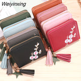 Weiyinxing Women Small Wallet Ladies Mini Tassel Wallet Cute Girl Short Zipper Lovely Pu Leather Coin Purse Female Hand Wallet Purse