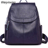 Weiyinxing Women Leather Backpack Designer Shoulder Bags for Women Fashion Back Pack School Bags for Teenage Girls Mochila Feminina