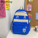 Weiyinxing Fashion Panelled Women Backpack Female Waterproof Nylon Cool Travel Bag Large Capacity Schoolbag for Teenage Girls Bookbag