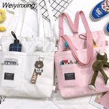 Weiyinxing Mini Student Bag Casual Femme Shoulder Bags Quality Canvas Shoulder Bags Casual Large Size Travel Bags