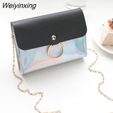 Weiyinxing British Fashion Simple Small Square Bag Women's Designer Handbag High-quality PU Leather Chain Mobile Phone Shoulder Bags