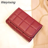 Weiyinxing Style Small Shoulder Bags For Women Solid Color Leather Mini Chain Crossbody Bag Female Phone Purse Casual Messenger Bags