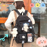 Weiyinxing 2023 Japanese High School Girls Backpack School Bags For Teenage Multi Pockets Kawaii Bag Backpack Women Harajuku Cute