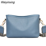 Weiyinxing Fashion Solid Color Cow Women Shoulder Crossbody Bag Luxury Ladies Phone Bag And Purses Genuine Leather Handbag Women's Bag 911