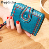 Weiyinxing Women Wallet Coin Pocket 2023 New Hasp Zipper Small Purse Cards Holders Luxury Brand Coin Purse Designer Purse Textured Wallet