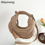 Weiyinxing trend New Line Bundle Clutch Bag For Female High Quality Women's Handbag and Purse Designer Shoulder Bag Senior Hobos