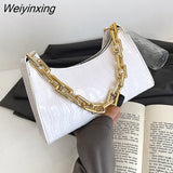 Weiyinxing Casual Women's Totes Shoulder Bag Fashion Exquisite Shopping Bag PU Leather Chain Handbags for Women 2023 Free Shipping