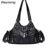 Weiyinxing Multi Pocket Luxury Soft sheepskin Shoulder Bags for Women Large Capacity Shopping Crossbody Hobo Bags European Tote Handbag