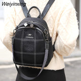 Weiyinxing a Dos Casual Travel Ladies Bagpack Mochilas School Bags The New Women Soft Leather Backpacks Vintage Female Shoulder Bags