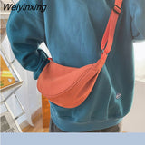 Weiyinxing Crossbody Bags for Women Half Moon Belt Bag Ladies Handbags Messenger Bag Female Chest Bag Teen Daily Street Fanny Packs