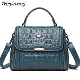 Weiyinxing Quality Crocodile Pattern Leather Women Handbags Luxury Brand Female Shoulder Bag Fashion Messenger Bag New Ladies Tote Sac