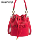 Weiyinxing The Bucket Bags for Women 2023 New Luxury Designer Vintage Small Women Shoulder Crossbody Bags Pu Leather Handbags Totes