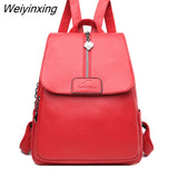 Weiyinxing The New Women Backpack Large Capacity School Bags for Teenagers Girls Leather School Backpack Lady Shoulder Bag Sac A Dos