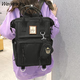 Weiyinxing Zipper Multifunction Women Backpack School Bags Teenage Girls Student Shoulder Bag Laptop Backpack Cute Mochila