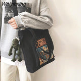 Weiyinxing Messenger Bag Handbags Simple Versatile Large Capacity Shoulder Women Canvas Square Crossbody Bag Ladies Bookbags Eco Bag