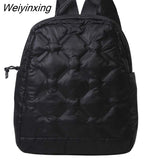 Weiyinxing Winter Fashion Luxury Down Female Backpack Designer Ladies Backpacks High Quality Travel Bags Space Cotton Women Back packs